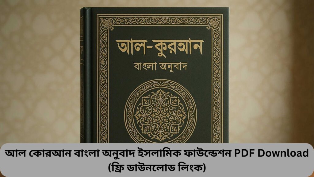 আল কোরআন বাংলা অনুবাদ ইসলামিক ফাউন্ডেশন PDF Download